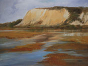 Back Bay Afternoon Estuary Newport Beach Back Bay Oil Painting by Karen Winters