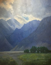 Sierra Light Mt Whitney Portal oil painting