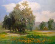 Breath of Springtime California wildflower painting Western Sierra Foothills eucalyptus oil painting by Karen Winters