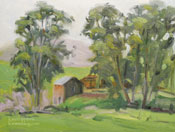 Cambria Farm California Central Coast Painting