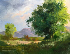 Cottonwood Country oil painting Colorado 8 x 10 contemporary art