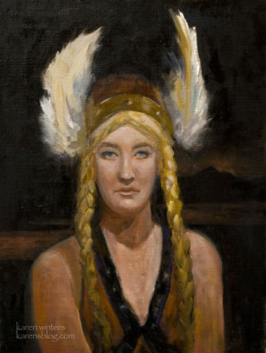 Brunhilde Portrait Wagner Opera Singer Oil Painting Ring Cycle Art